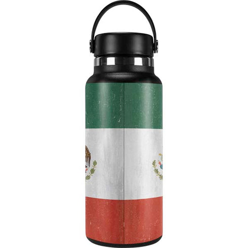 Mexico Flag Distressed Hydro Flask 32oz Wide Mouth Skin